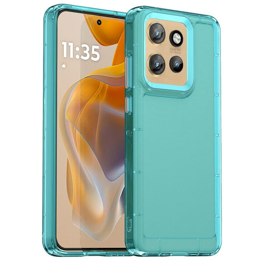 For Motorola Edge 50 Neo 5G / Moto S50 5G Case TPU Shockproof Phone Back Cover - Transparent Blue