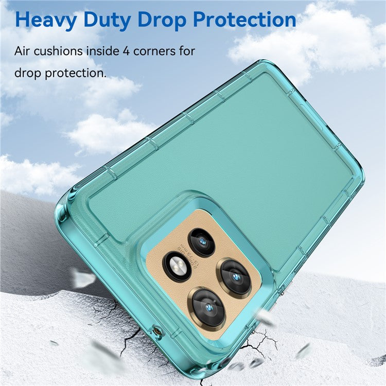 For Motorola Edge 50 Neo 5G / Moto S50 5G Case TPU Shockproof Phone Back Cover - Transparent Blue