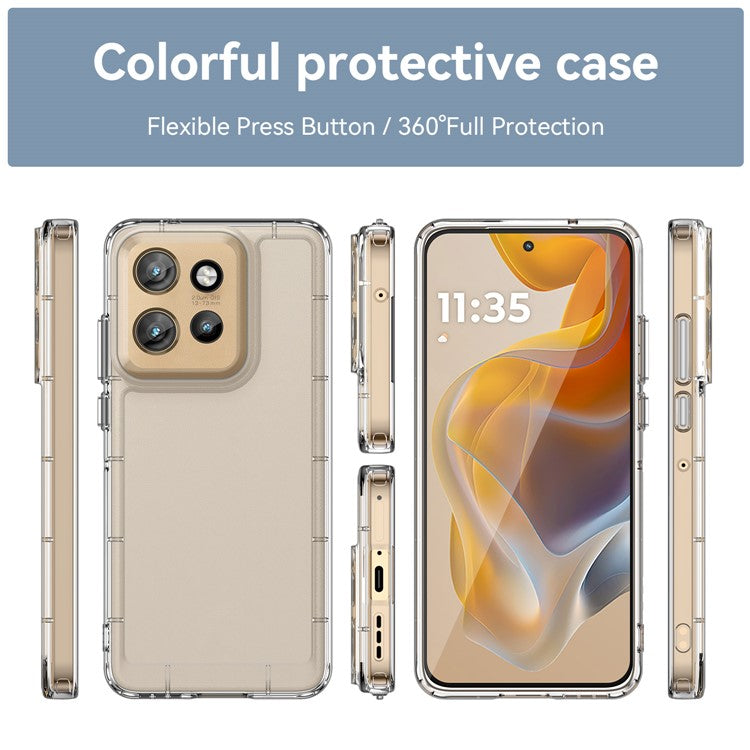 For Motorola Edge 50 Neo 5G / Moto S50 5G Case TPU Shockproof Phone Back Cover - Transparent