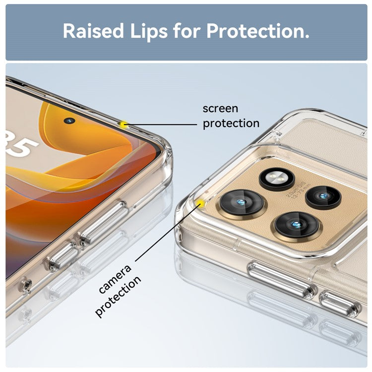 For Motorola Edge 50 Neo 5G / Moto S50 5G Case TPU Shockproof Phone Back Cover - Transparent