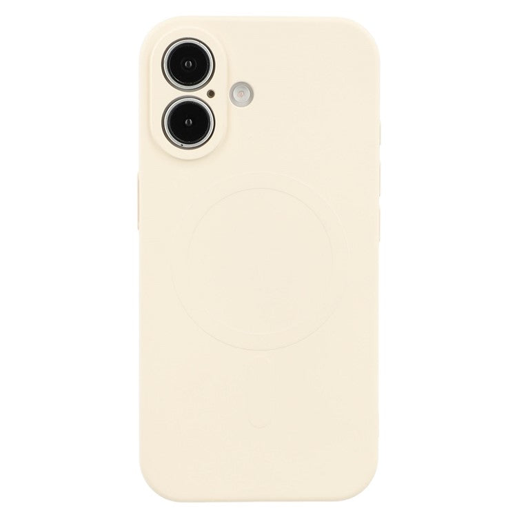For iPhone 16 Case Compatible with MagSafe Shockproof TPU Phone Cover - White