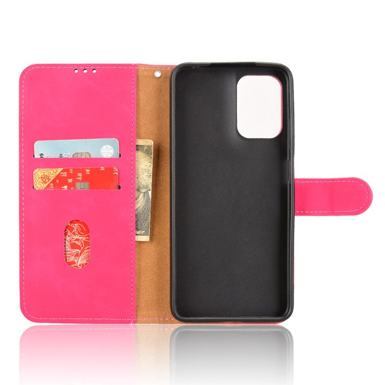For Motorola Moto G05 4G Leather Case Skin Feel Anti Drop Wallet Flip Phone Cover - Rose