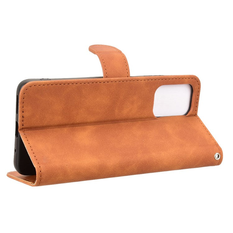 For Motorola Moto G05 4G Leather Case Skin Feel Anti Drop Wallet Flip Phone Cover - Brown
