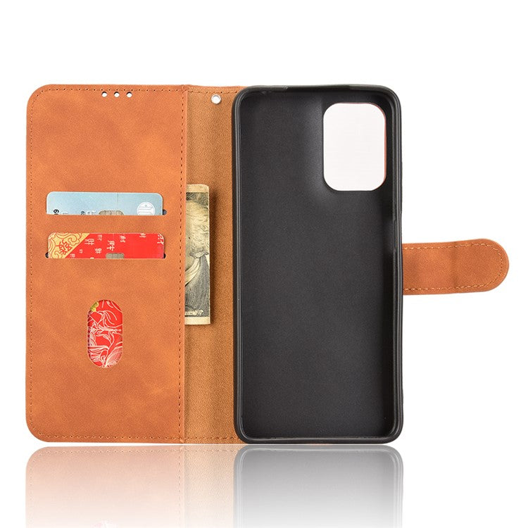 For Motorola Moto G05 4G Leather Case Skin Feel Anti Drop Wallet Flip Phone Cover - Brown