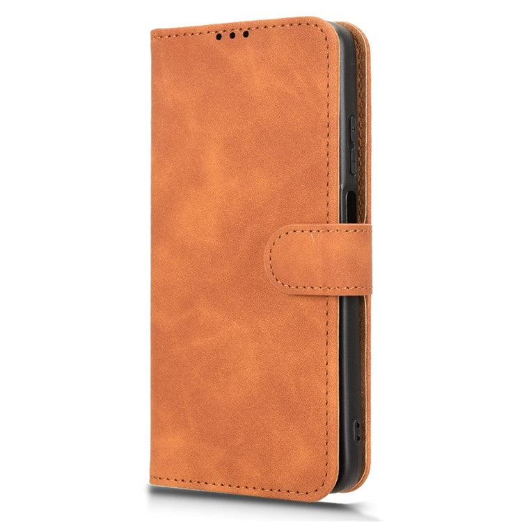 For Motorola Moto G05 4G Leather Case Skin Feel Anti Drop Wallet Flip Phone Cover - Brown