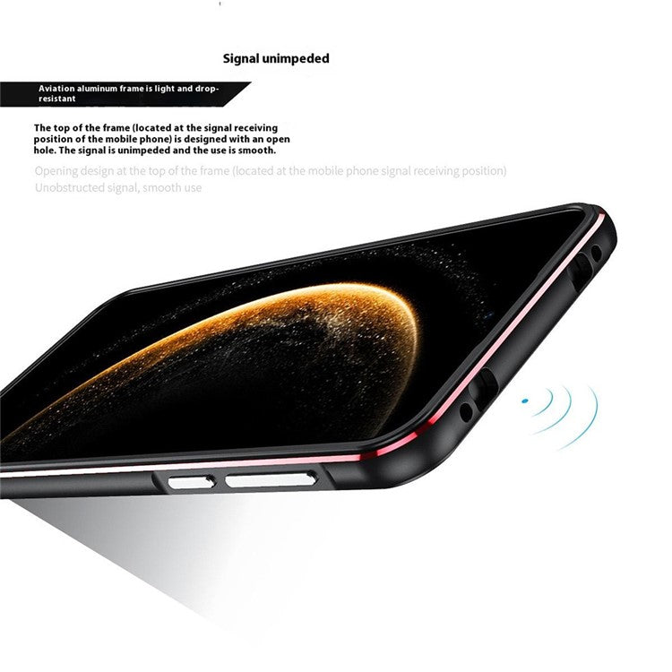 For Huawei Mate 70 Bumper Case Metal Frame Phone Cover with Camera Lens Guard - Black / Purple