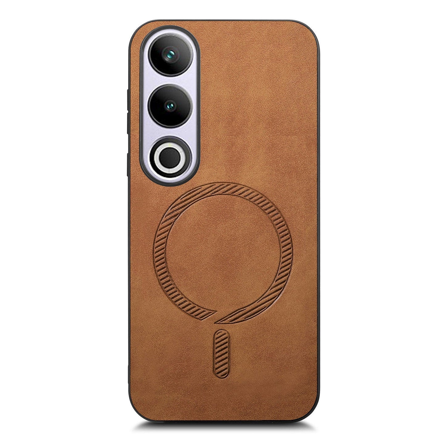 For OnePlus Nord CE4 5G / OnePlus Ace 3V 5G Leather Back Case Compatible with MagSafe Skin-touch Phone Cover - Brown