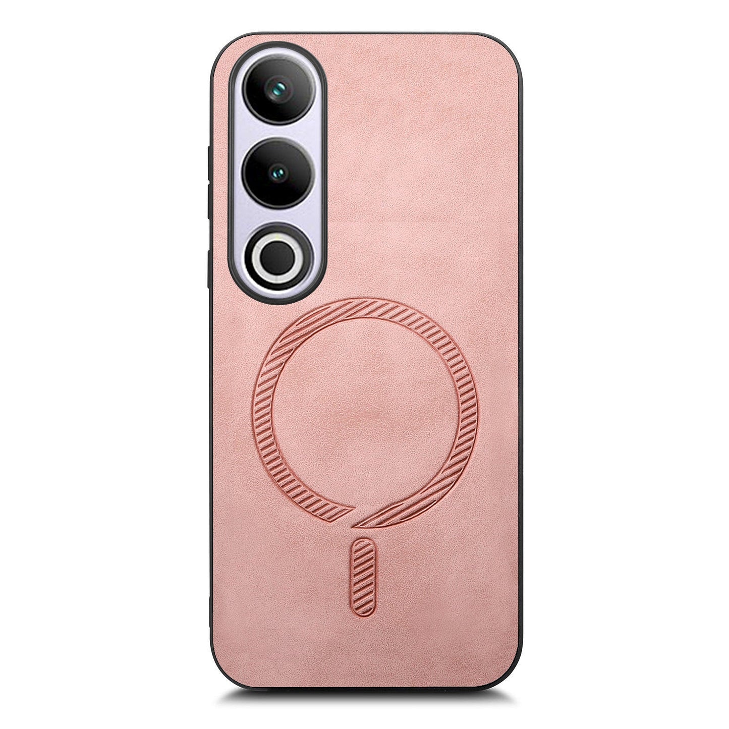 For OnePlus Nord CE4 5G / OnePlus Ace 3V 5G Leather Back Case Compatible with MagSafe Skin-touch Phone Cover - Pink