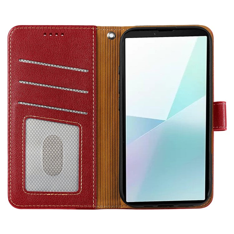 For OnePlus Ace 5 5G / Ace 5 Pro 5G Leather Case Litchi Texture Wallet RFID Blocking Phone Cover - Red