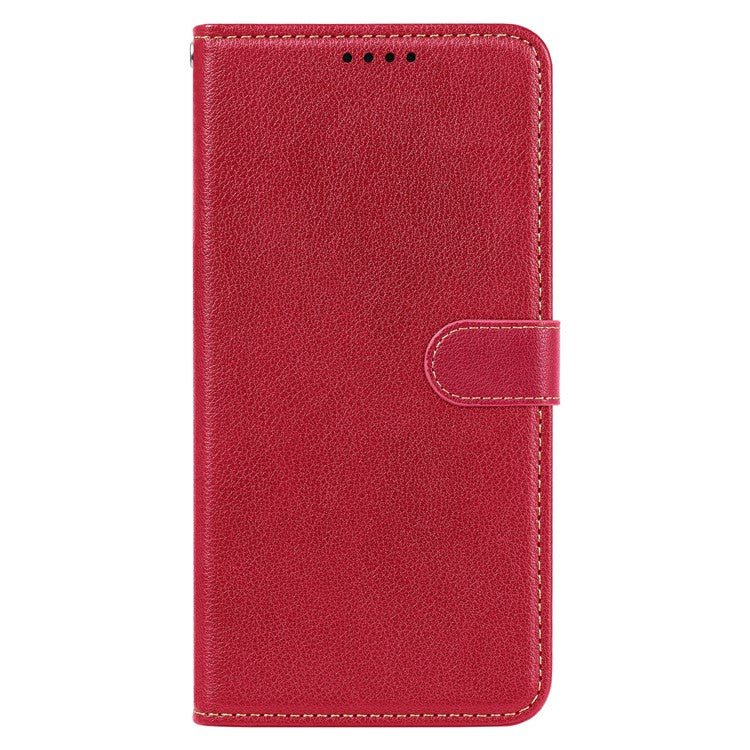 For OnePlus Ace 5 5G / Ace 5 Pro 5G Leather Case Litchi Texture Wallet RFID Blocking Phone Cover - Red