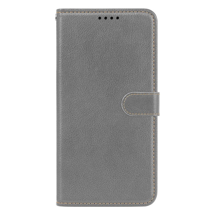 For OnePlus Ace 5 5G / Ace 5 Pro 5G Leather Case Litchi Texture Wallet RFID Blocking Phone Cover - Grey