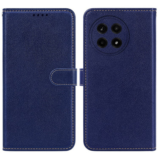 For OnePlus Ace 5 5G / Ace 5 Pro 5G Leather Case Litchi Texture Wallet RFID Blocking Phone Cover - Blue