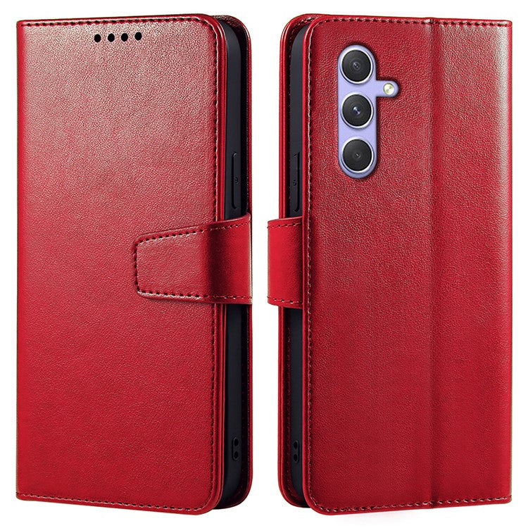 For Samsung Galaxy S23 FE Case Stand Card Holder Wallet Leather Phone Cover - Red