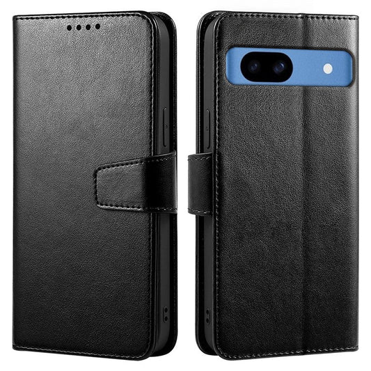 For Google Pixel 8a Case Stand Card Holder Wallet Leather Phone Cover - Black
