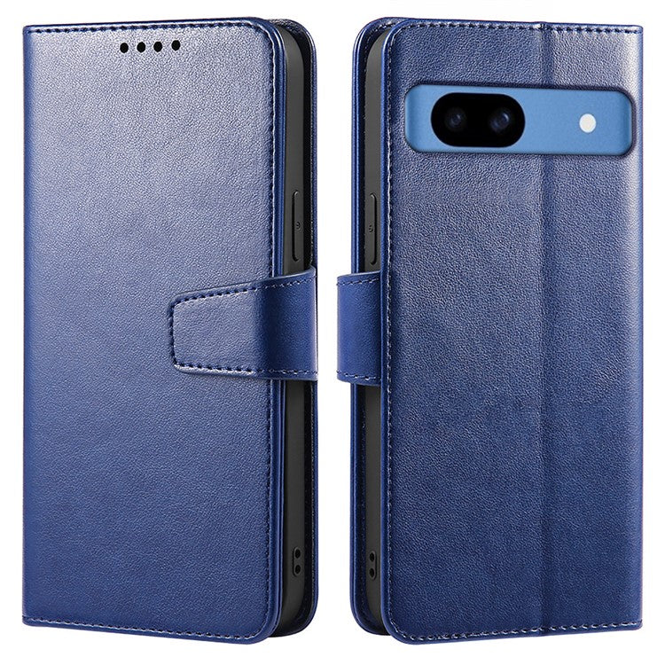 For Google Pixel 8a Case Stand Card Holder Wallet Leather Phone Cover - Blue