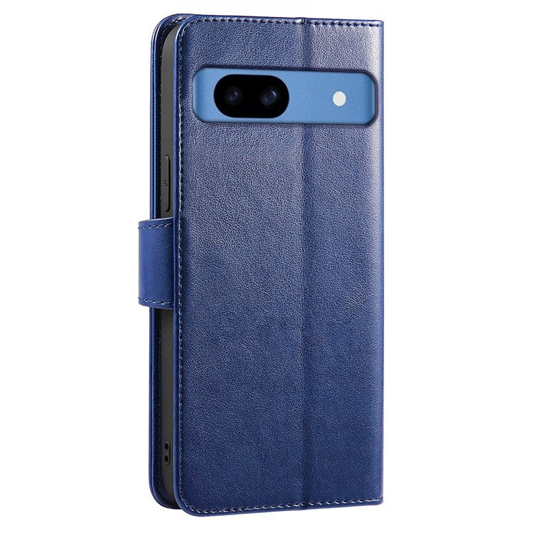 For Google Pixel 8a Case Stand Card Holder Wallet Leather Phone Cover - Blue