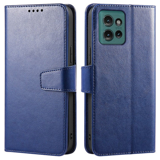 For Motorola Edge 50 Neo 5G / Moto S50 5G Case Stand Card Holder Wallet Leather Phone Cover - Blue