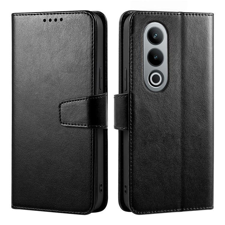 For OnePlus Nord CE4 5G Case Stand Card Holder Wallet Leather Phone Cover - Black