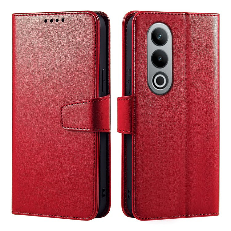 For OnePlus Nord CE4 5G Case Stand Card Holder Wallet Leather Phone Cover - Red