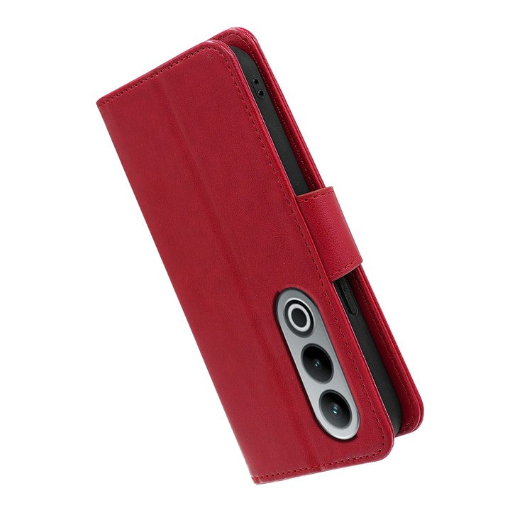 For OnePlus Nord CE4 5G Case Stand Card Holder Wallet Leather Phone Cover - Red