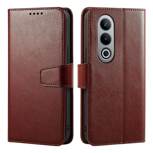 For OnePlus Nord CE4 5G Case Stand Card Holder Wallet Leather Phone Cover - Brown