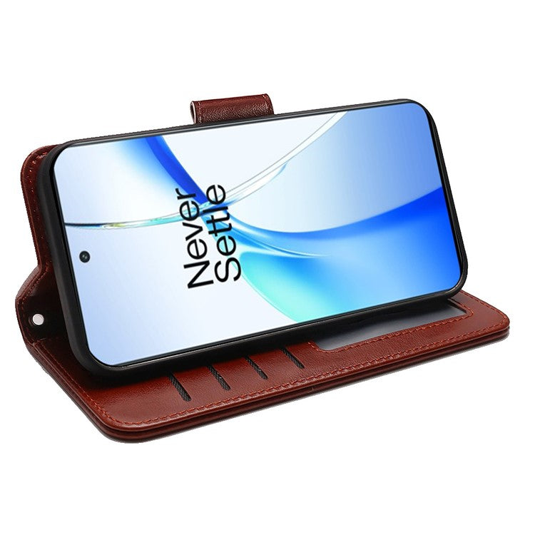 For OnePlus Nord CE4 5G Case Stand Card Holder Wallet Leather Phone Cover - Brown