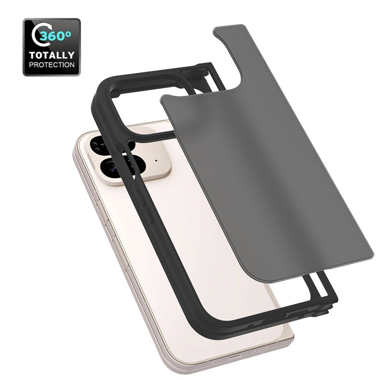 For Google Pixel 9 Pro Fold 5G Case Skin Touch TPU Frame Acrylic Back Phone Cover - Blue