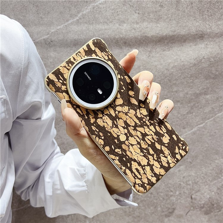 For Huawei Mate 70 Pro+ / Mate 70 Pro PC Phone Case Compatible with MagSafe Embossed Pattern Mobile Cover - Granule Black