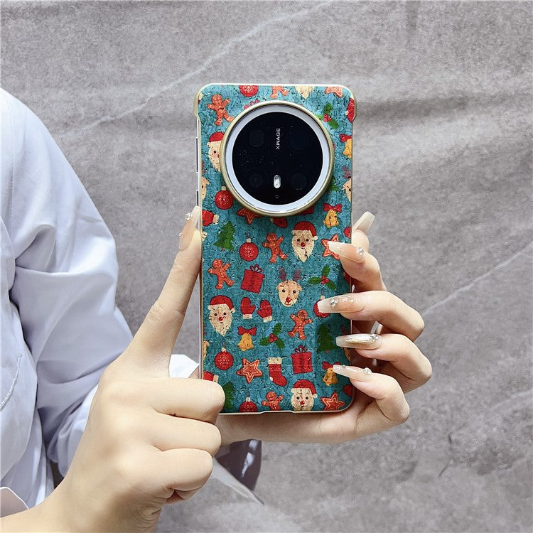 For Huawei Mate 70 Pro+ / Mate 70 Pro PC Phone Case Compatible with MagSafe Embossed Pattern Mobile Cover - Santa