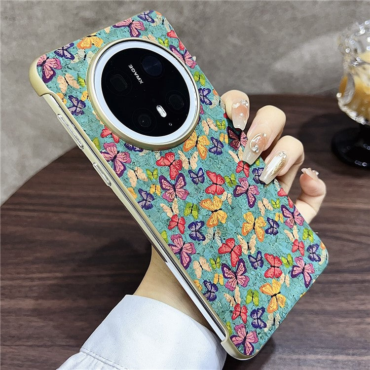 For Huawei Mate 70 Pro+ / Mate 70 Pro PC Phone Case Compatible with MagSafe Embossed Pattern Mobile Cover - Butterfly