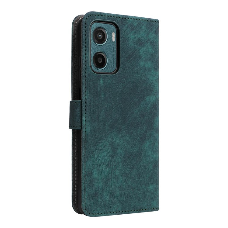 For Motorola Moto G05 4G  /  E15 4G Wallet Case RFID Blocking PU Leather Cover Stand View - Green