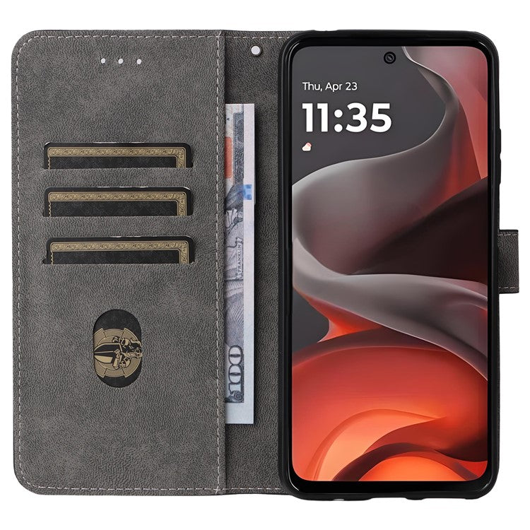 For Motorola Moto G15 Power 4G  /  G15 4G Wallet Case RFID Blocking PU Leather Cover Stand View - Blue