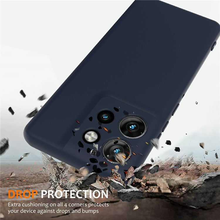 Liquid Silicone Case For Motorola Edge 50 Neo 5G  /  Moto S50 5G  /  Thinkphone 25 5G Compatible with MagSafe Phone Cover with Lanyard - Dark Blue