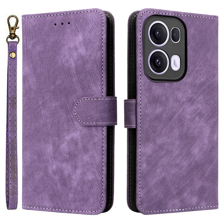 For Oppo Reno13 Pro 5G Wallet Case RFID Blocking PU Leather Cover Stand View - Purple