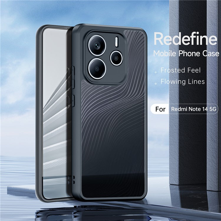 For Xiaomi Redmi Note 14 5G Case DUX DUCIS Aimo Series TPU+PC Matte Drop-proof Phone Cover (REACH Certification) - Black