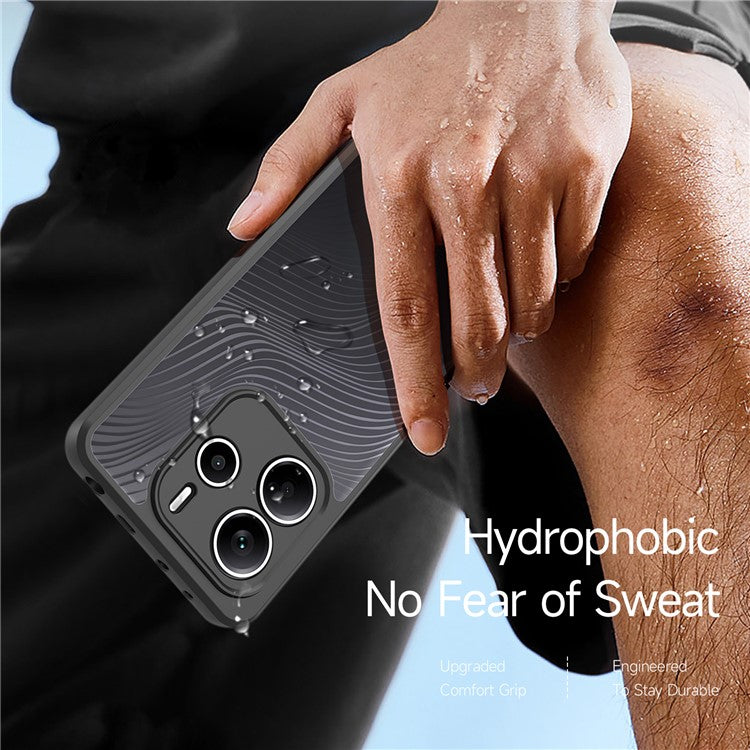 For Xiaomi Redmi Note 14 5G Case DUX DUCIS Aimo Series TPU+PC Matte Drop-proof Phone Cover (REACH Certification) - Black