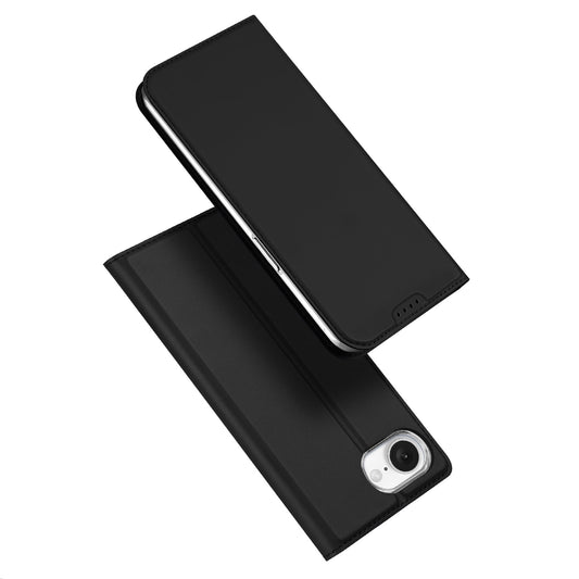 For iPhone 16e Case DUX DUCIS Skin Pro Series Leather Cover Card Holder - Black