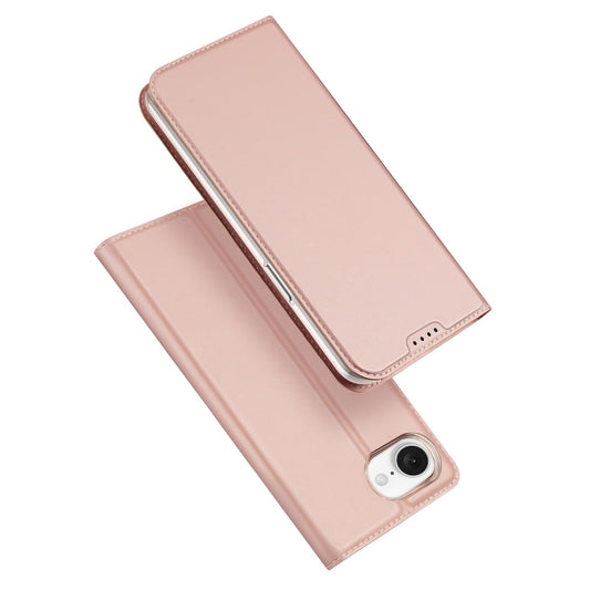 For iPhone 16e Case DUX DUCIS Skin Pro Series Leather Cover Card Holder - Pink