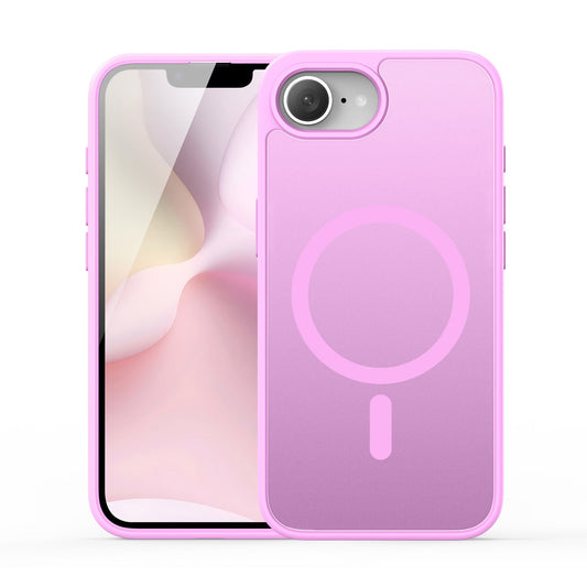 For iPhone 16e Case DUX DUCIS Yind Series Matte Case Compatible with MagSafe PC+TPU Phone Cover - Rose Pink