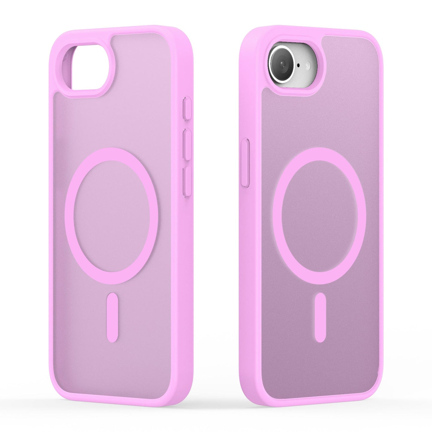 For iPhone SE (2025) Case DUX DUCIS Yind Series Matte Case Compatible with MagSafe PC+TPU Phone Cover - Rose Pink