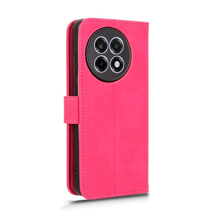 Leather Case For OnePlus 13R 5G / Ace 5 5G / Ace 5 Pro 5G Skin Feel Anti Drop Wallet Flip Phone Cover - Rose