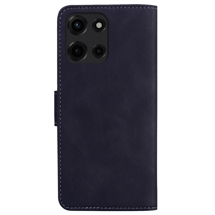 For Motorola Moto G Power (2025) Case Solid Color Leather Wallet Phone Cover - Black