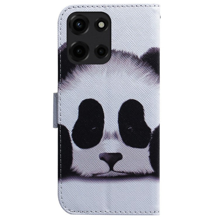 For Motorola Moto G Power (2025) Wallet Case Pattern Print Leather Phone Cover - Panda