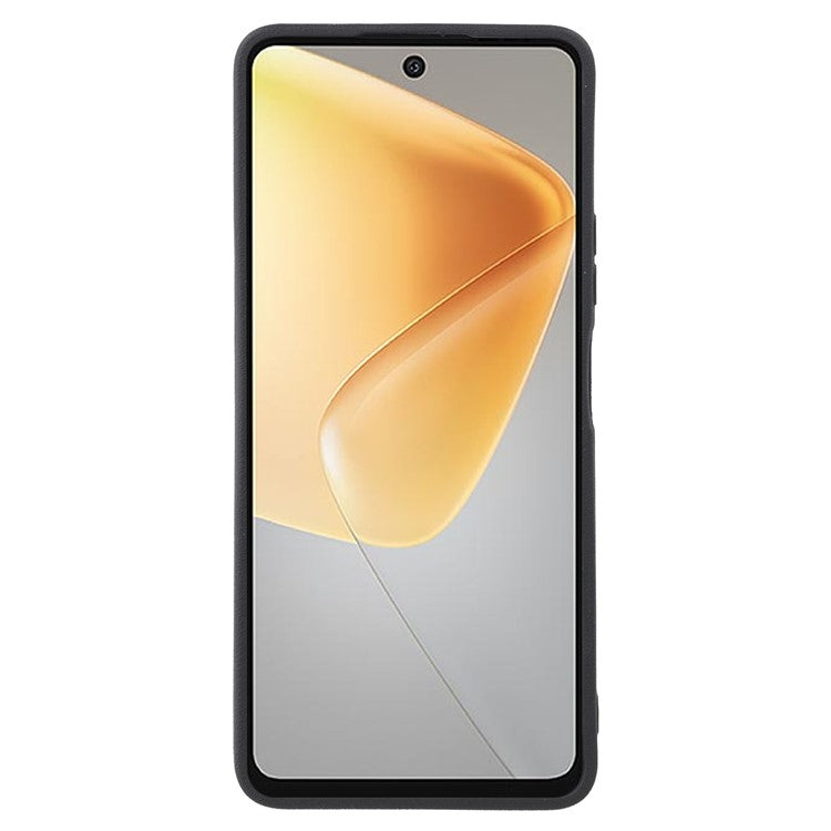 For Infinix Hot 50 4G Case Leather Textured TPU Shockproof Phone Cover - Black