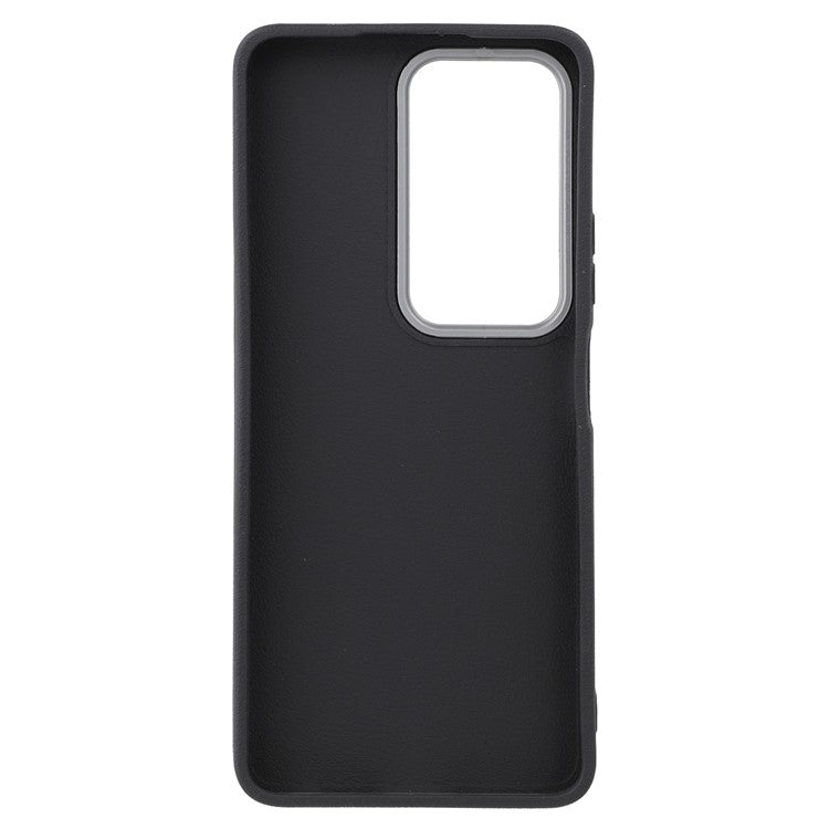 For Infinix Hot 50 4G Case Leather Textured TPU Shockproof Phone Cover - Black