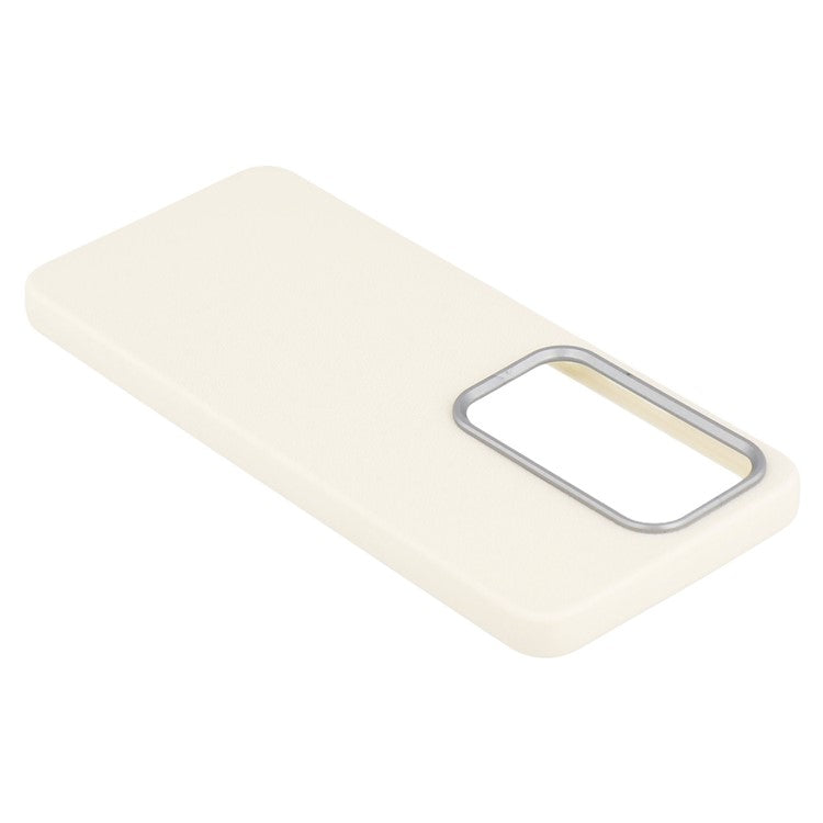 For Infinix Hot 50 4G Case Leather Textured TPU Shockproof Phone Cover - White