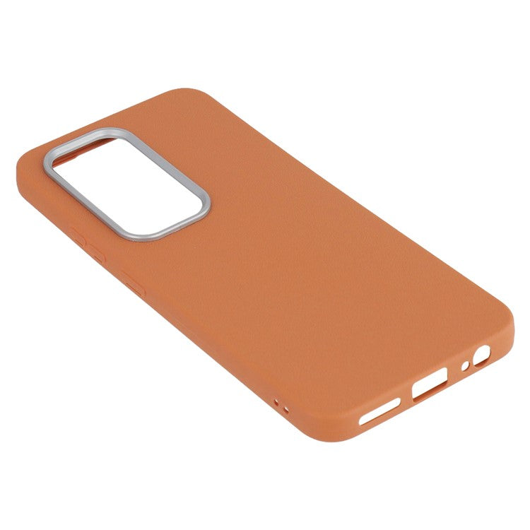 For Infinix Hot 50 Pro 4G Case Leather Textured TPU Shockproof Phone Cover - Brown