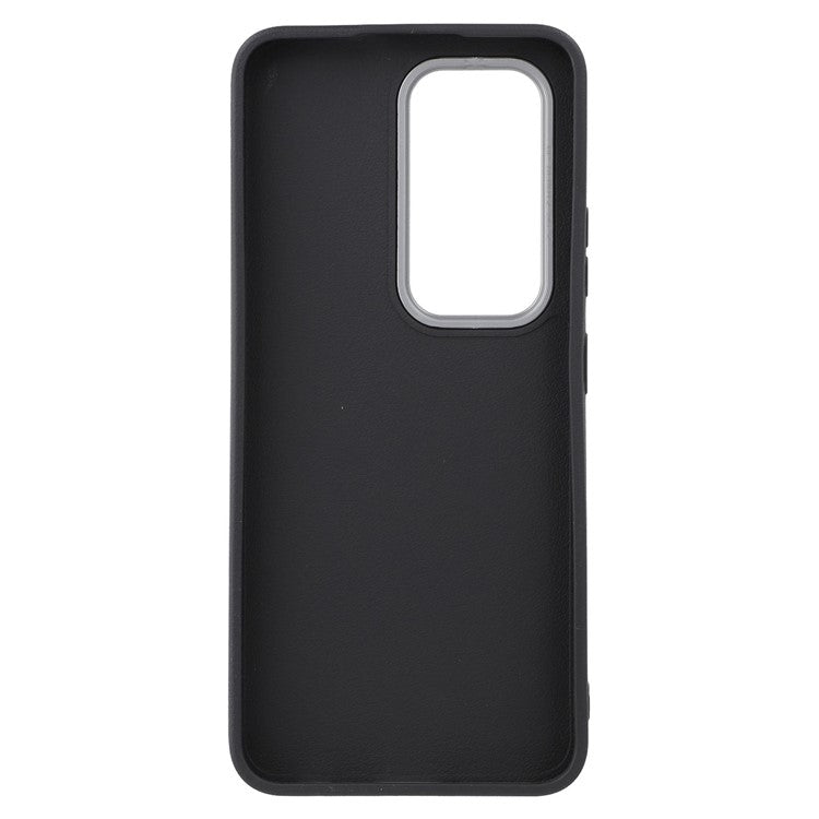 For Infinix Hot 50 Pro 4G Case Leather Textured TPU Shockproof Phone Cover - Black