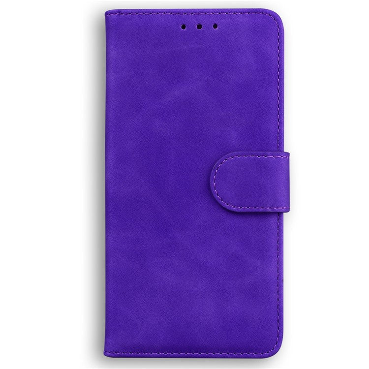 For Asus Zenfone 9 5G Magnetic Shockproof Wallet Phone Case PU Leather Anti-scratch Stand Phone Cover - Purple