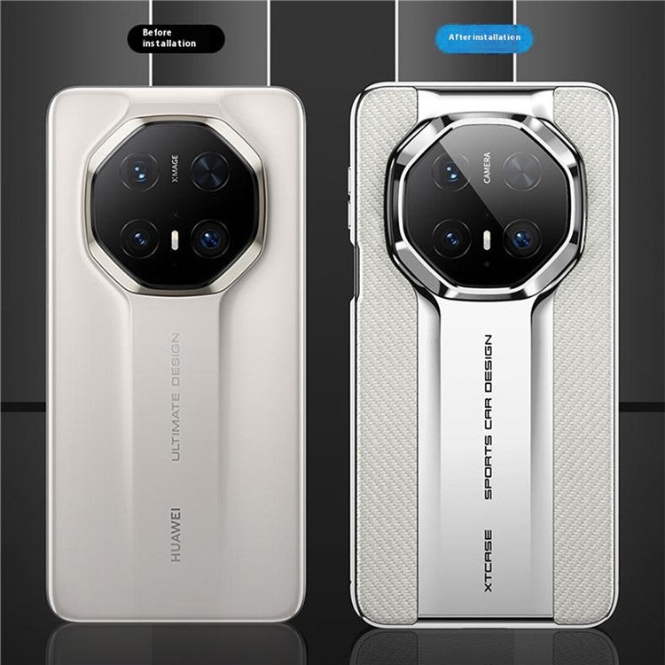 GKK Magnetic Phone Case For Huawei Mate 70 RS Ultimate / Mate 70 Pro / Mate 70 Pro+ PU Leather + PC Back Cover - Silver